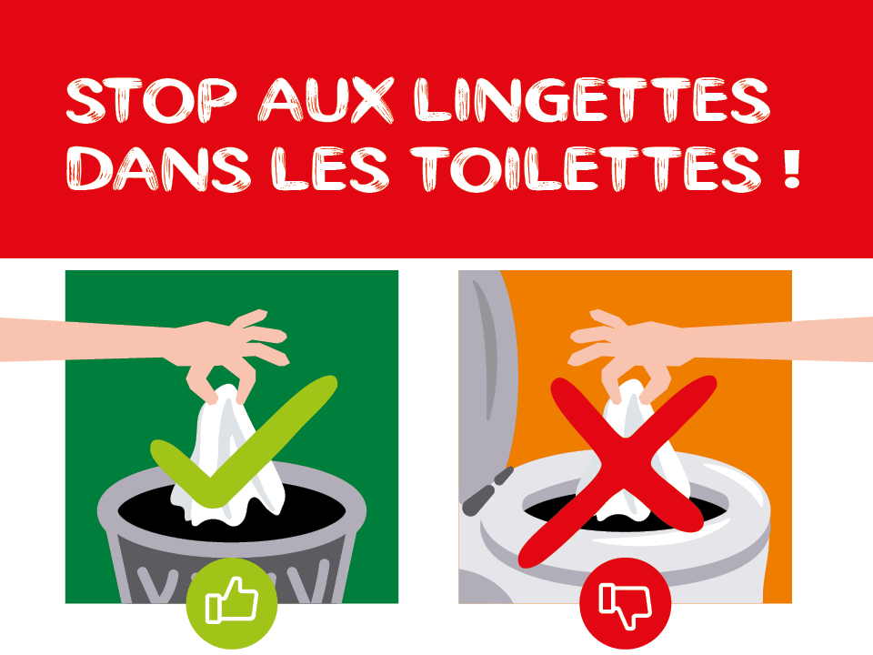 STOP AUX LINGETTES DANS LES TOILETTES ! - HABITAT Perpignan Méditerranée