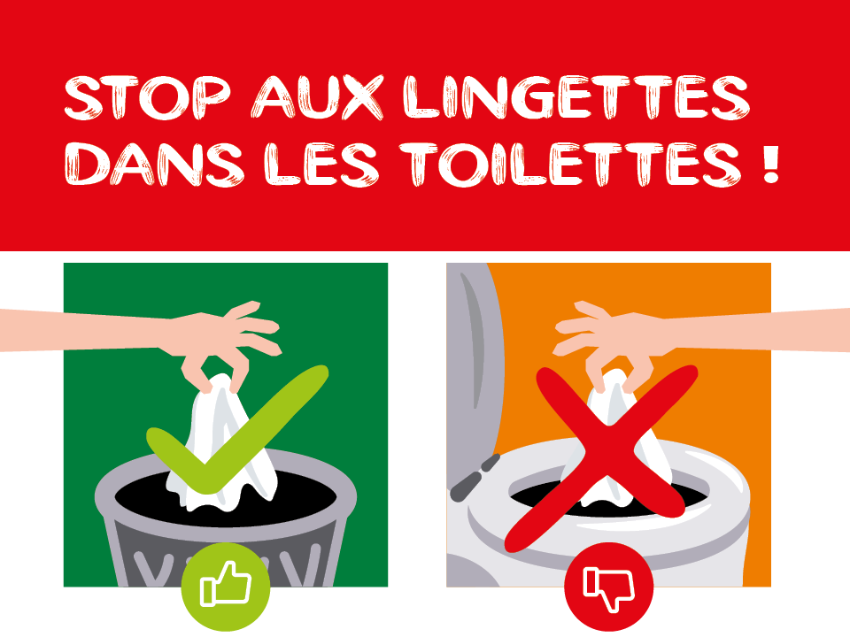 Stop aux lingettes dans les wc - Commune d'Heudicourt, Somme